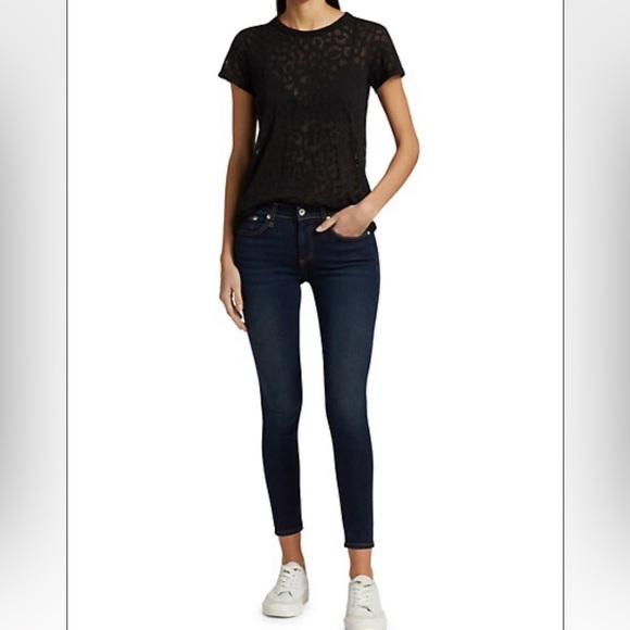 Rag and Bone Cate Mid-Rise Ankle Skinny Jeans in Carmen (Dark Wash) - Picture 2 of 5